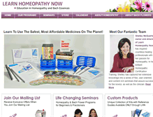 Tablet Screenshot of learnhomeopathynow.com